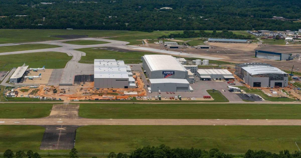Airbus's A320 assembly site in Mobile, Alabama, now also hosts production of the A220. (Photo: Airbus)