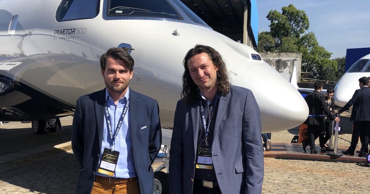 Michal Salanda and Michal Pazourek hope ABS Jets, an Embraer operator based in Prague, will exhibit at LABACE 2020. (Photo: Ian Sheppard)