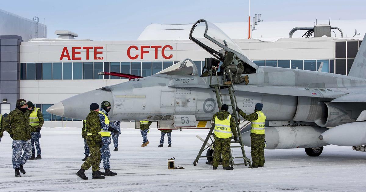 To bridge the gap until the FFCP fighter enters service, the Royal Canadian Air Force has bought 18 F/A-18A Hornets from Australia to augment its hard-pressed CF-188 fleet. The first arrived at CFB Cold Lake, Alberta, for modification in February 2019. (photo: Department of National Defence)