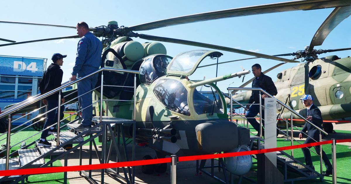 The Mi-24P-1M introduces radar capability for use with the 9M123 anti-tank missile and 9M340 air-to-air weapon. (photo: Vladimir Karnozov)