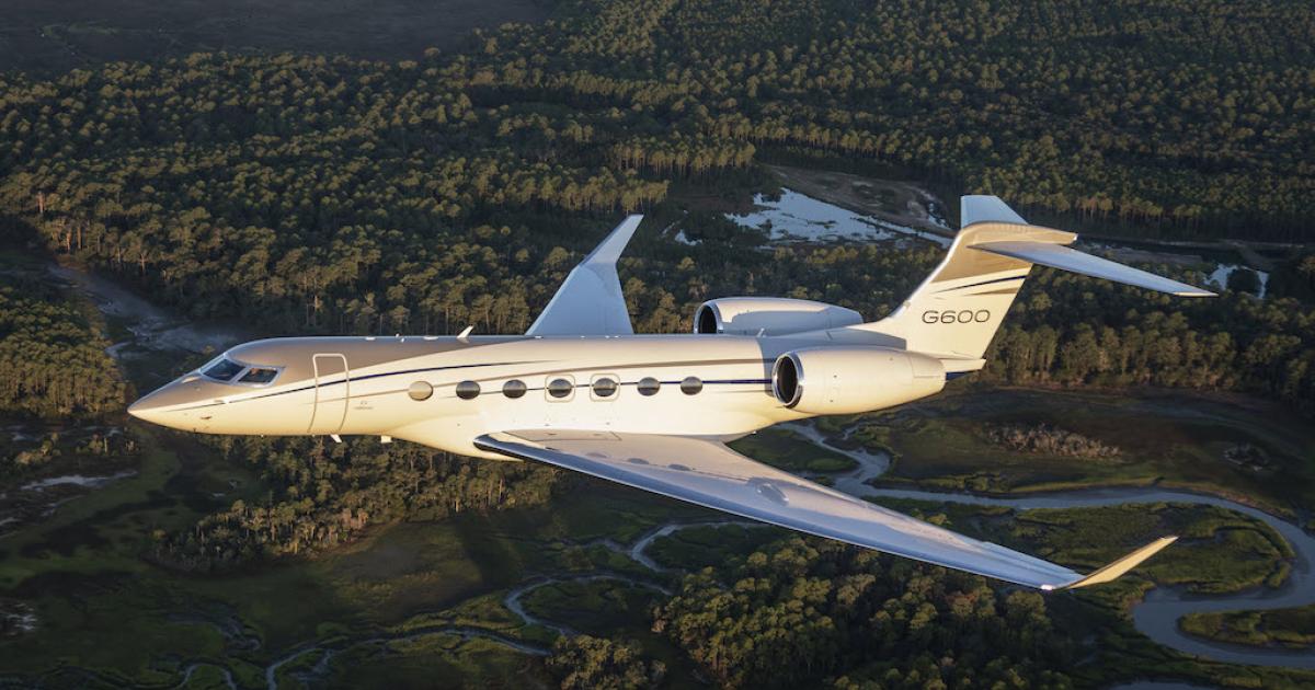 Gulfstream Aerospace has received a 2019 Sustainability Leadership Award from the Business Intelligence Group for its use and promotion of sustainable alternative fuel. (Photo: Gulfstream)