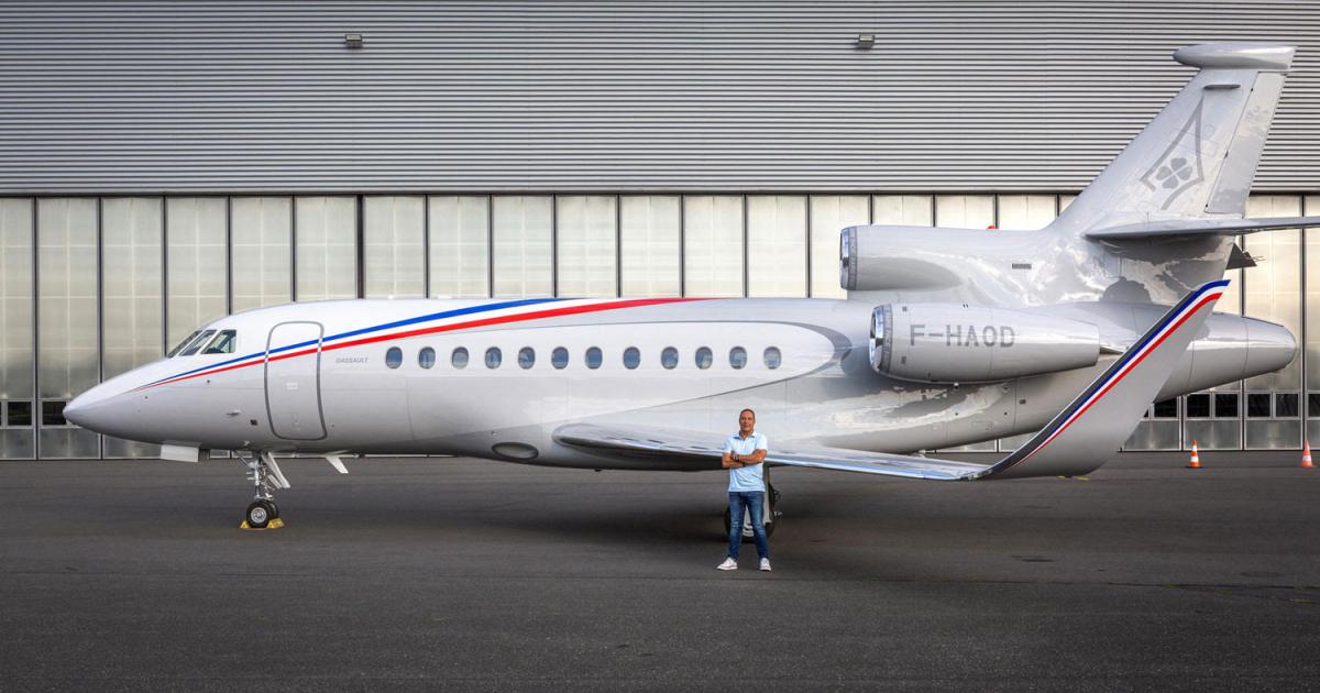Didier Wolff of Happy Design Studio was commissioned to design the livery for Olivier Dassault's new Falcon 900 EX. (Photo: Happy Design Studio)