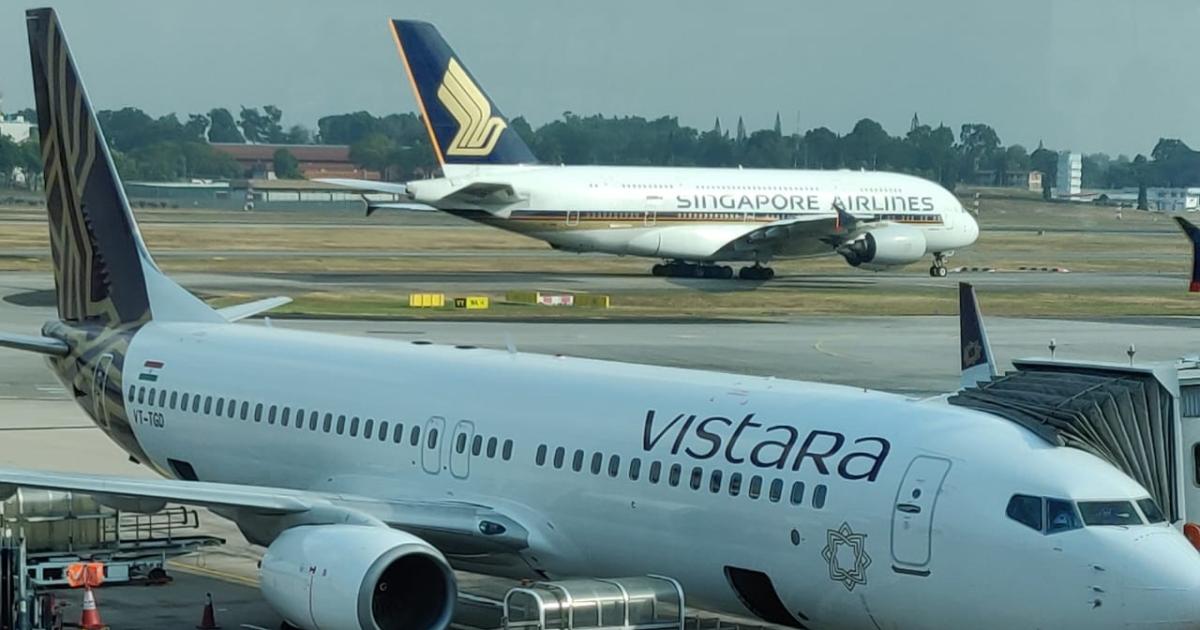 Vistara became the latest Indian carrier to fly to Singapore from Mumbai and Dehli on August 6. (Photo: Vistara)