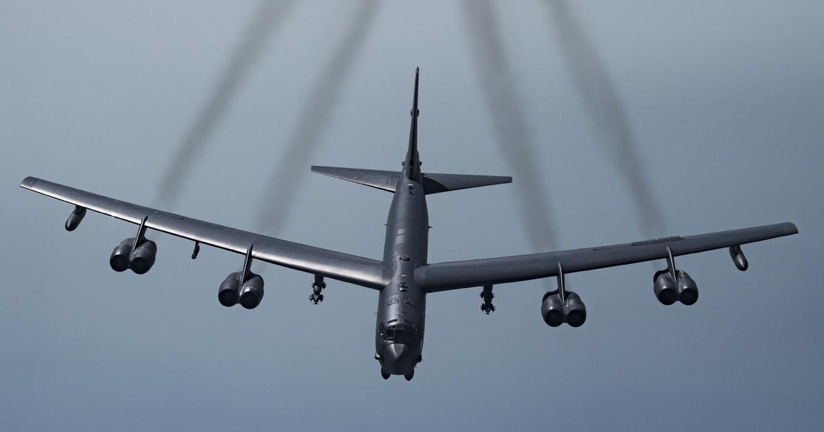 A B-52H approaches a tanker during a long-range mission in support of Exercise Eager Lion. (Photo: U.S. Air Force)