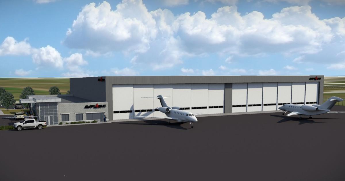 When completed in Spring 2020, the new Avflight FBO at Michigan's Gerald R. Ford Airport will provide a 5,000 sq ft terminal and 30,000 sq ft hangar as the Grand Rapids airport's second service provider.