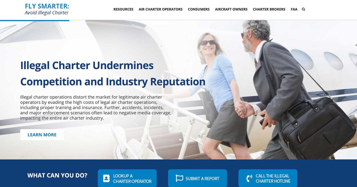 With the proliferation of new business models designed to increase access to business aviation for more passengers, the lines of what is legal have blurred dangerously. NATA’s upgraded “Avoid Illegal Charter” website attacks the problem, head on.