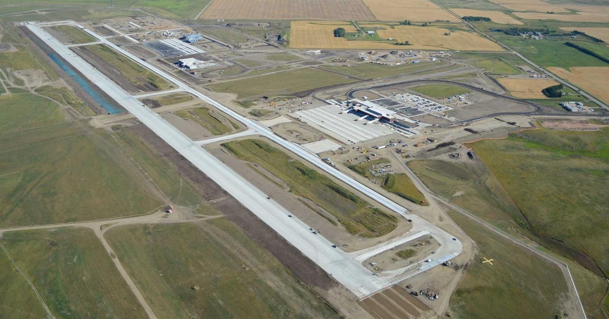 Williston Basin International Airport which opens on Oct. 10 will replace nearby Slouin Field International Airport. In the face of increasing traffic, Sloulin which has served the area since 1947, faced expansion constraints and design issues, leading to the development of the new facility.