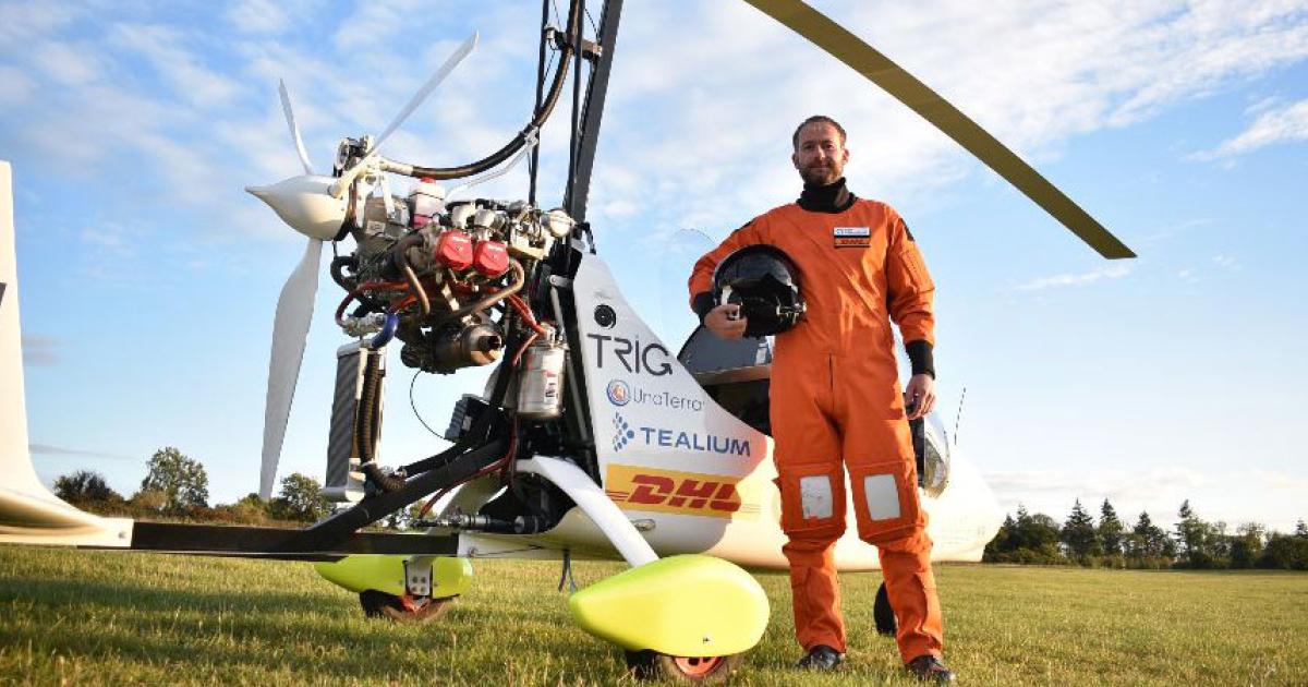 James Ketchel is nearing the end of his solo flight around the world in a gyrocopter.