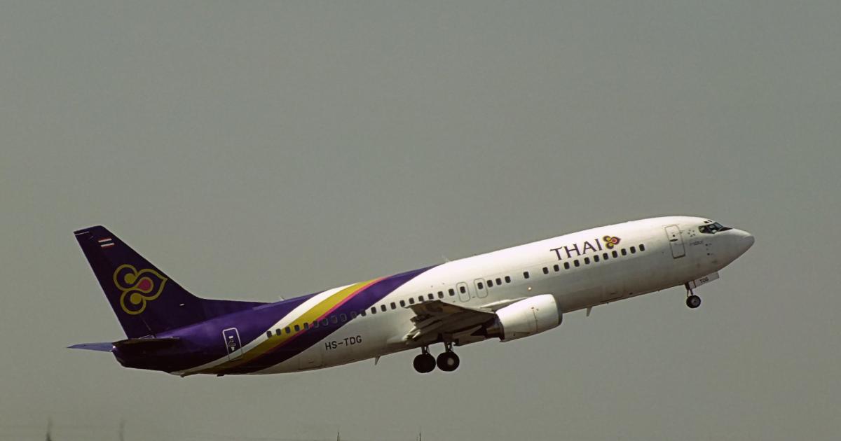 A Thai Airways Boeing 737-700 takes off from Khon Kaen Airport in Thailand. (Flickr: <a href="http://creativecommons.org/licenses/by-sa/2.0/" target="_blank">Creative Commons (BY-SA)</a> by <a href="http://flickr.com/people/67383787@N02" target="_blank">Rawipad C.KKU</a>)