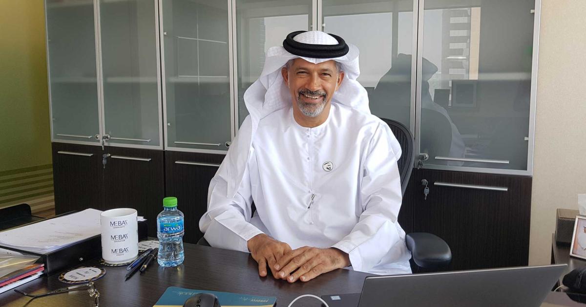 Ali Alnaqbi, founder and executive chairman of The Middle East and North Africa Business Aviation Association, MEBAA. (Photo: Peter Shaw-Smith)