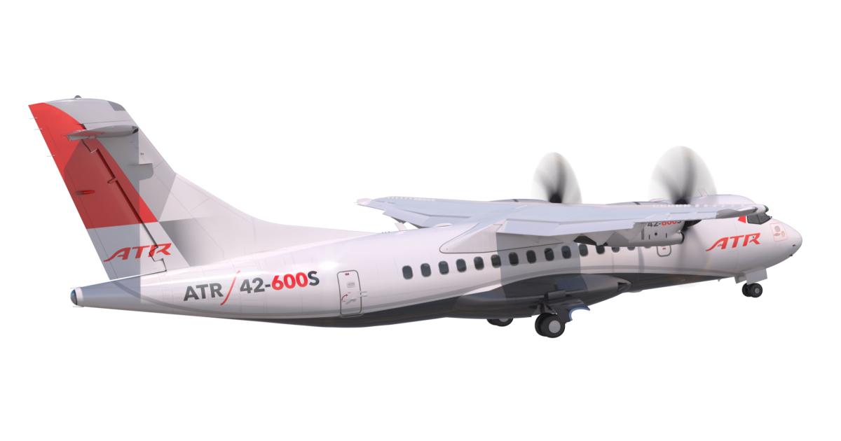 The ATR 42-600S will feature a larger rudder and autobrake system to accommodate runways as short as 800 meters in length. (Image: ATR)