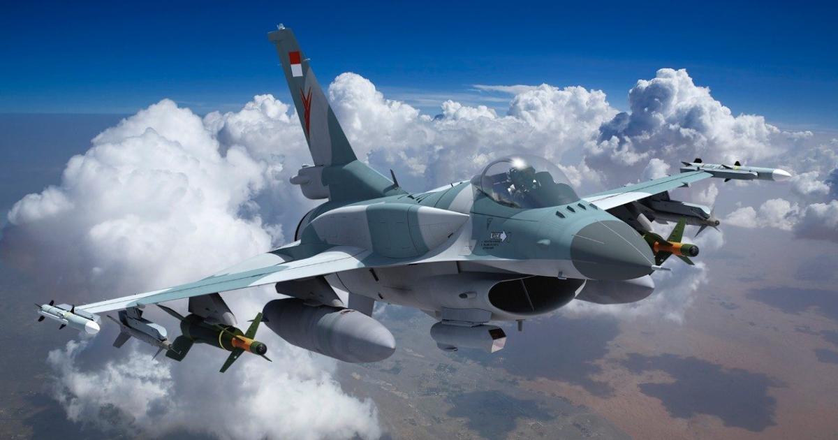 An artist’s impression depicts how the F-16 Block 72 might look in TNI-AU colors. (Image: Lockheed Martin)