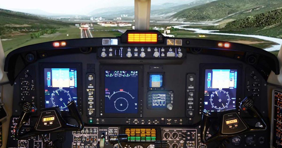 King Air 350 simulator.