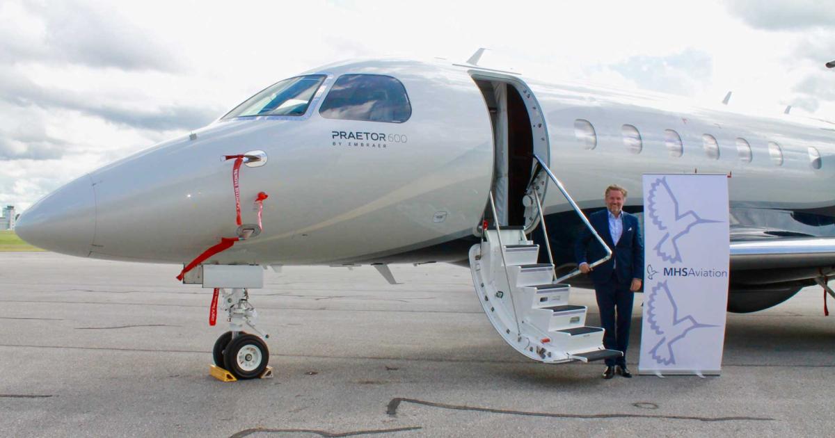Munich-based MHS Aviation will now operate Europe's first Praetor 600 on behalf of its owner.