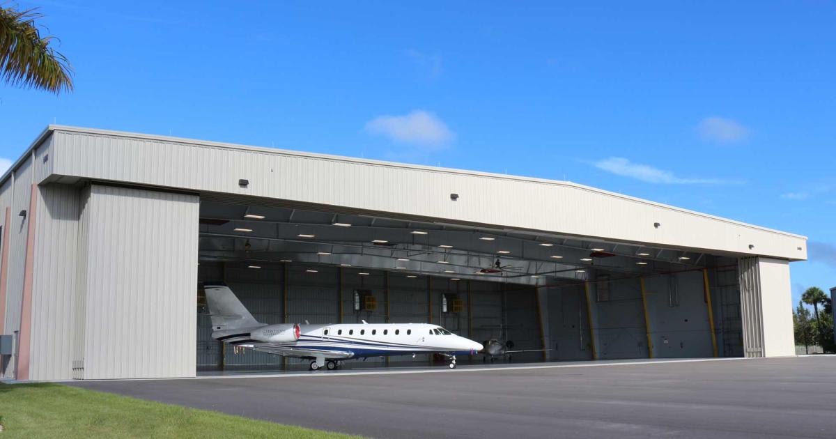 The new multi-use hangar at Fort Myers' Page Field brings the airport-operated FBO there to 74,000 sq ft of aircraft storage.