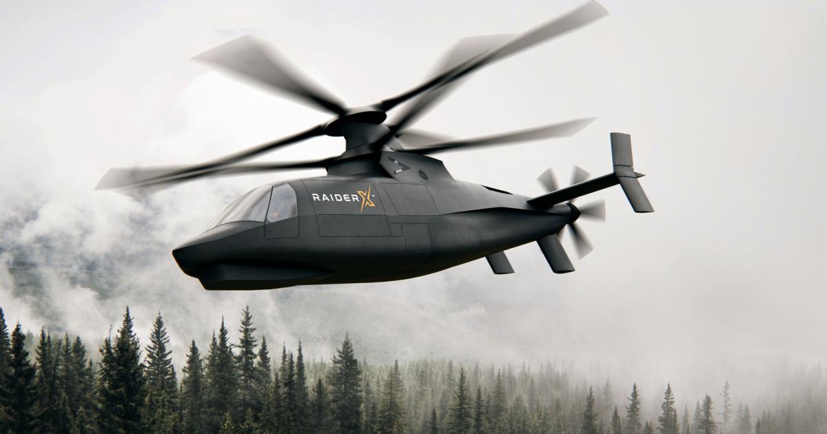The Raider X features X2 technology that includes a rigid, coaxial main rotor, aft propulsor, and fly-by-wire flight controls.  