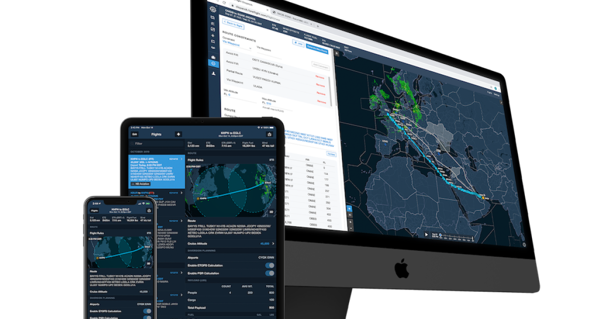 ForeFlight's new Dispatch Route Builder integrates seamlessly with iPhones and iPads. (Image: ForeFlight)