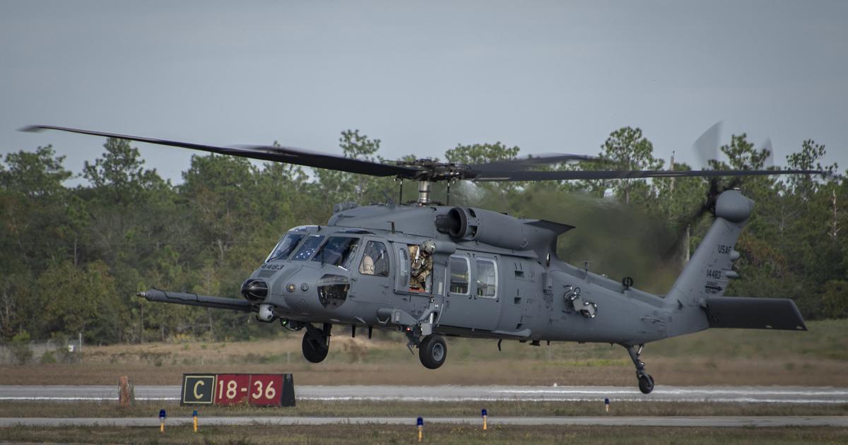 The Air Force’s first HH-60W lands at Duke Field to continue its developmental test activities. The “Whiskey” features an advanced Lockheed Martin mission planning system. (photo: U.S. Air Force)