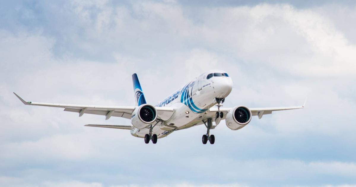Early plans call for EgyptAir to fly its Airbus A220s primarily on regional routes. (Photo: Airbus)