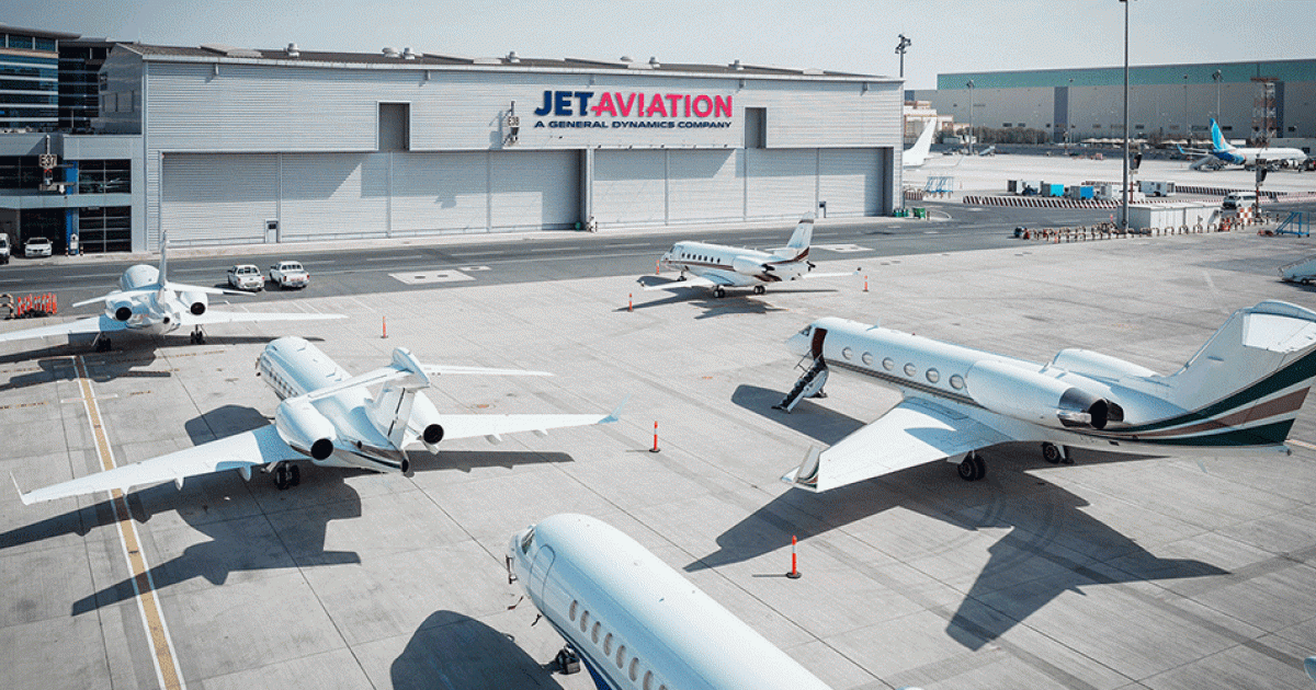 Jet Aviation’s  maintenance, repair, and overhaul facility at Dubai’s DXB International Airport is authorized to maintain a variety of business jet types. It also includes a full-service FBO with extensive hangar space.