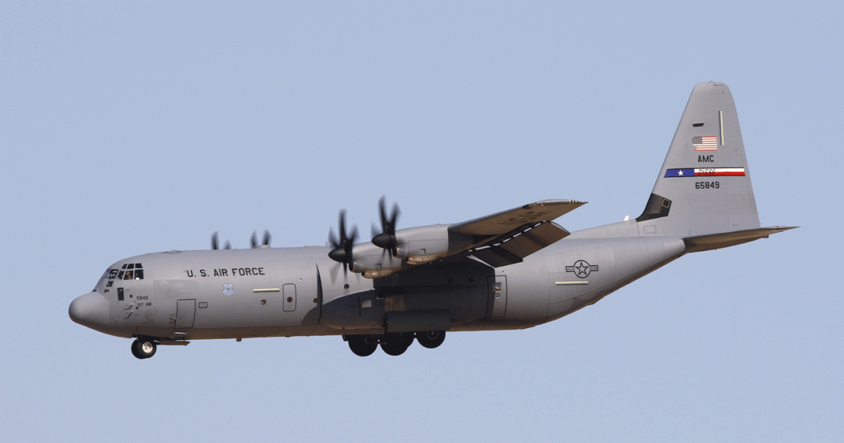 The second-generation Hercules is represented at the Dubai show by a C-130J-30 from the U.S. Air Force’s 317th Airlift Wing, home-based at Dyess AFB, Texas.