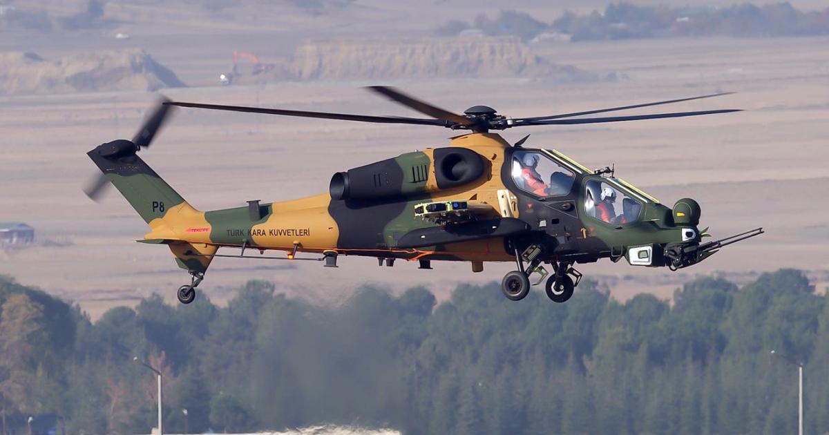 As part of the Phase 2 enhancements the T129B has new self-protection systems. (photo: Turkish Aerospace)