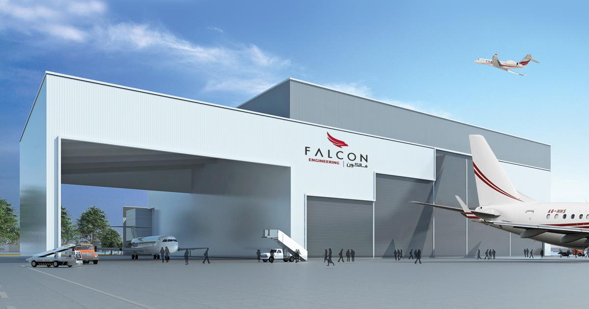 Opened in September, Falcon Aviation’s Code-F Plot hangar, is large enough to accommodate an Airbus A380.
