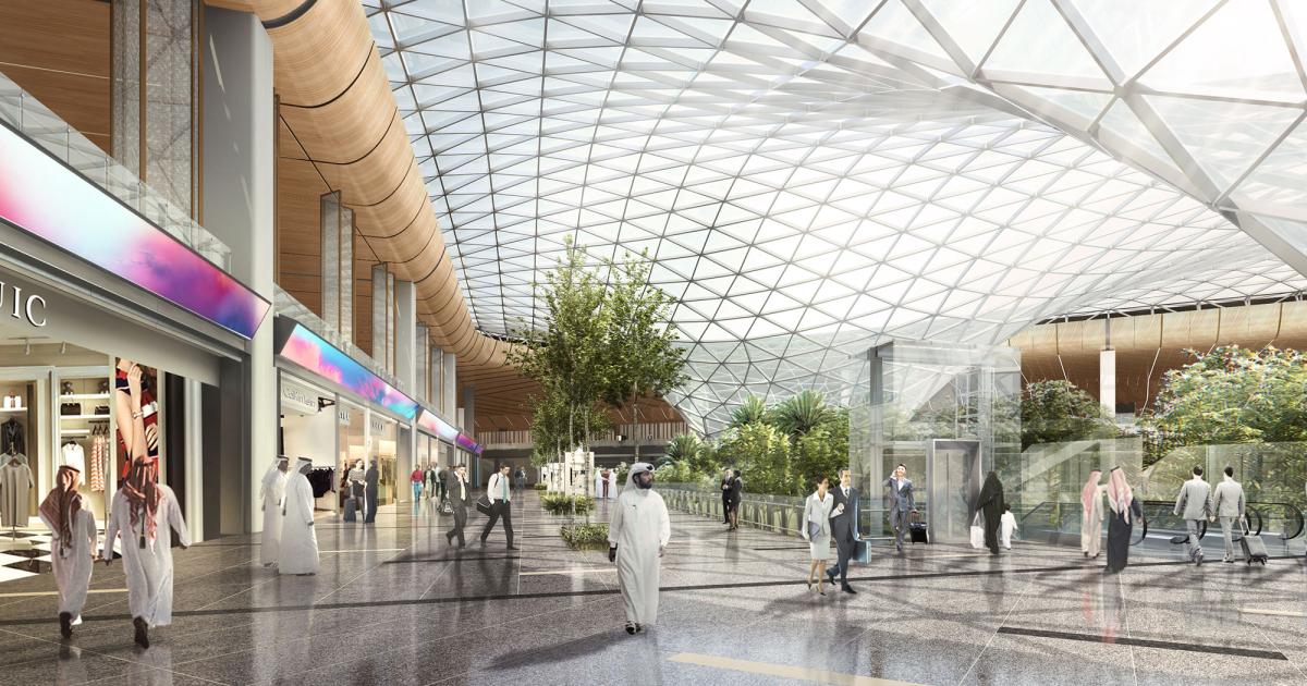 Part of Qatar’s enhancement plans for Doha’s Hamad International Airport include retail shopping and a 10,000-sq-m indoor garden with a 268-sq-m water feature.
