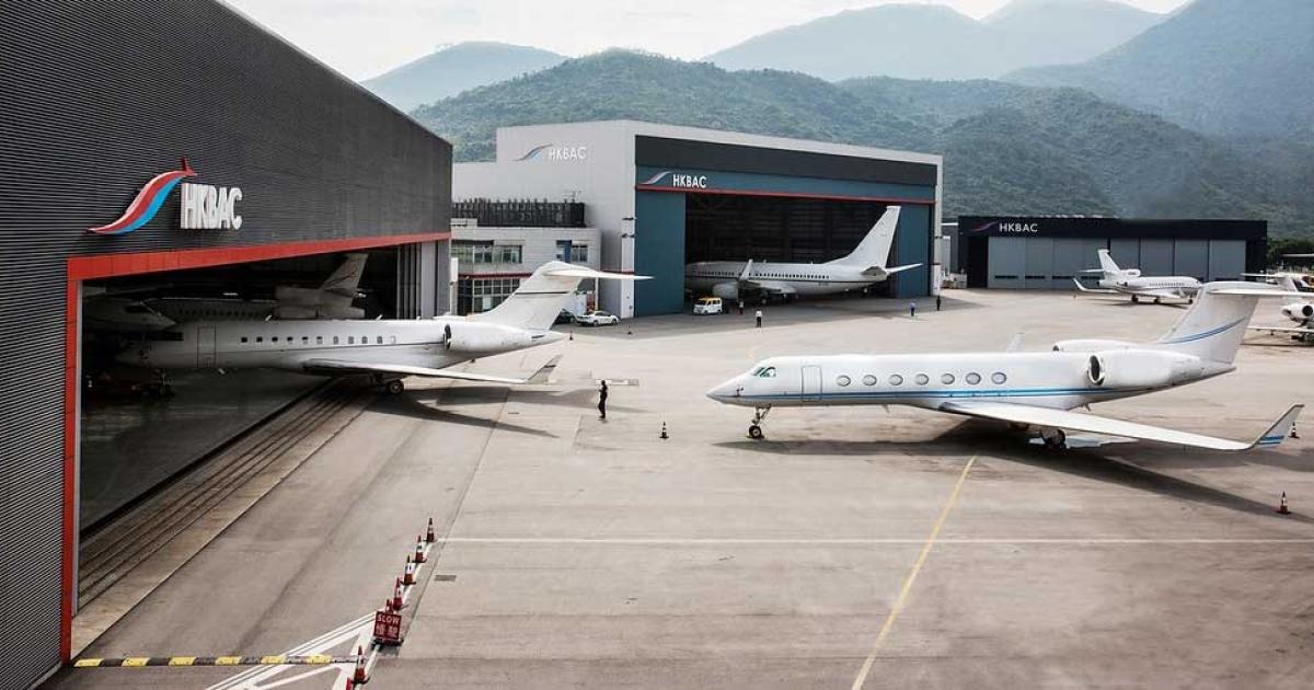 While economic tides wrack the region, the hangars and ramp at the Hong Kong Business Aviation Centre are still seeing plenty of business, according to the company.