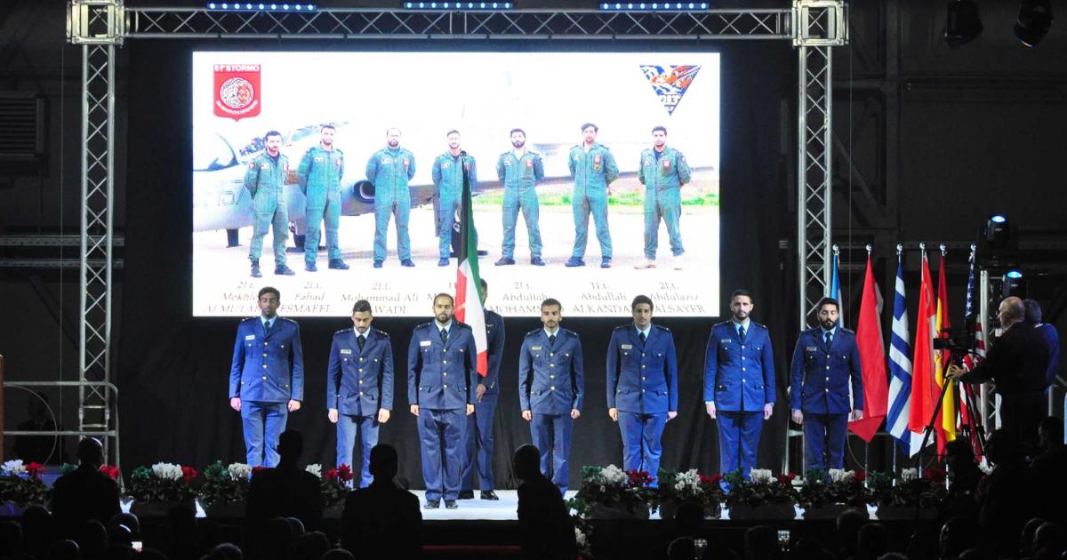 The first seven Kuwaiti Typhoon pilots graduated from their AMI (Aeronautica Militare Italiana, Italian Air Force) flying training courses on July 5 in a  graduation ceremony held at Lecce/Galatina, home to the M346 equipped International Flying School/61° Stormo.