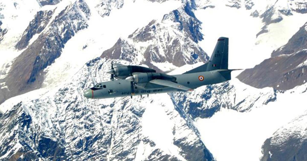 The IAF is shortly to fly an An-32 on bio-fuel from the mountain airfield at Leh. The service has already trialed the aircraft with a mix containing 10 percent bio-fuel. (photo: Indian Air Force)