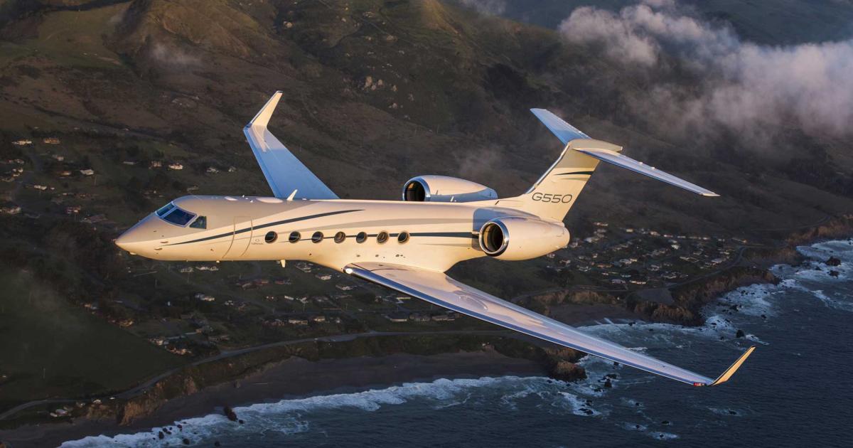 Gulfstream has handed over the 600th G550 since the big twinjet entered service in 2003. The type now accounts for 20 percent of the Savannah airframer's in-service fleet. (Photo: Gulfstream Aerospace)