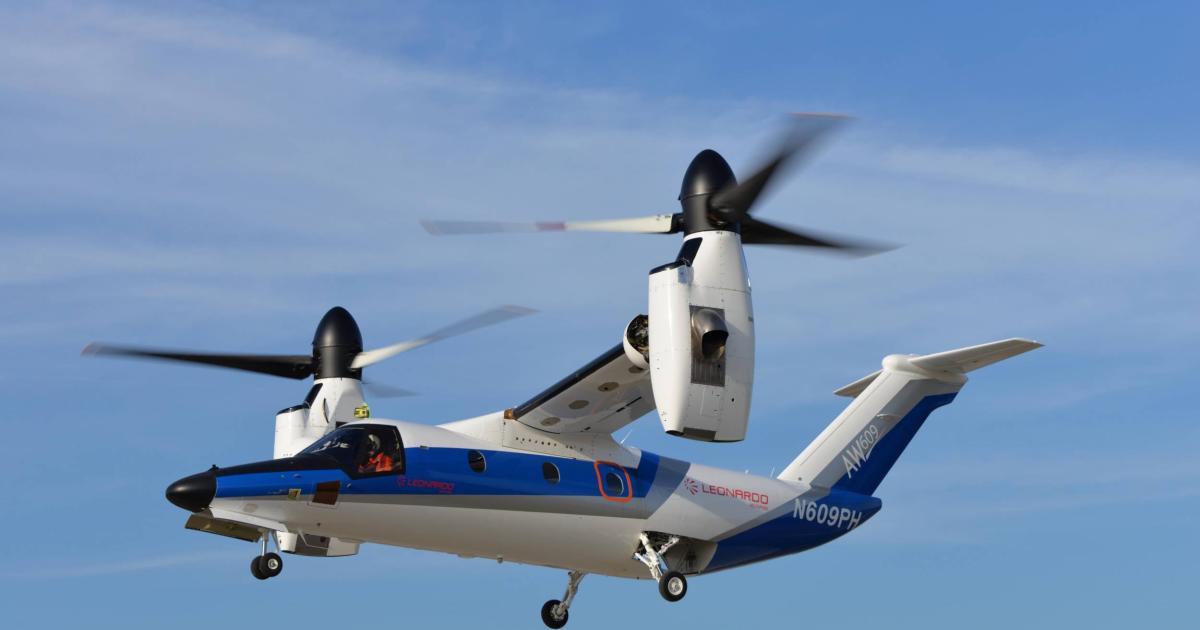 Leonardo Flies Fourth Flight-test AW609 | Aviation International News