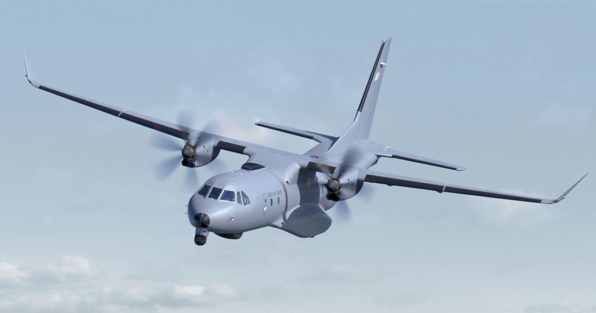 An artist’s impression depicts how the C295 is expected to look in Irish Air Corps colors. (Photo: Airbus)