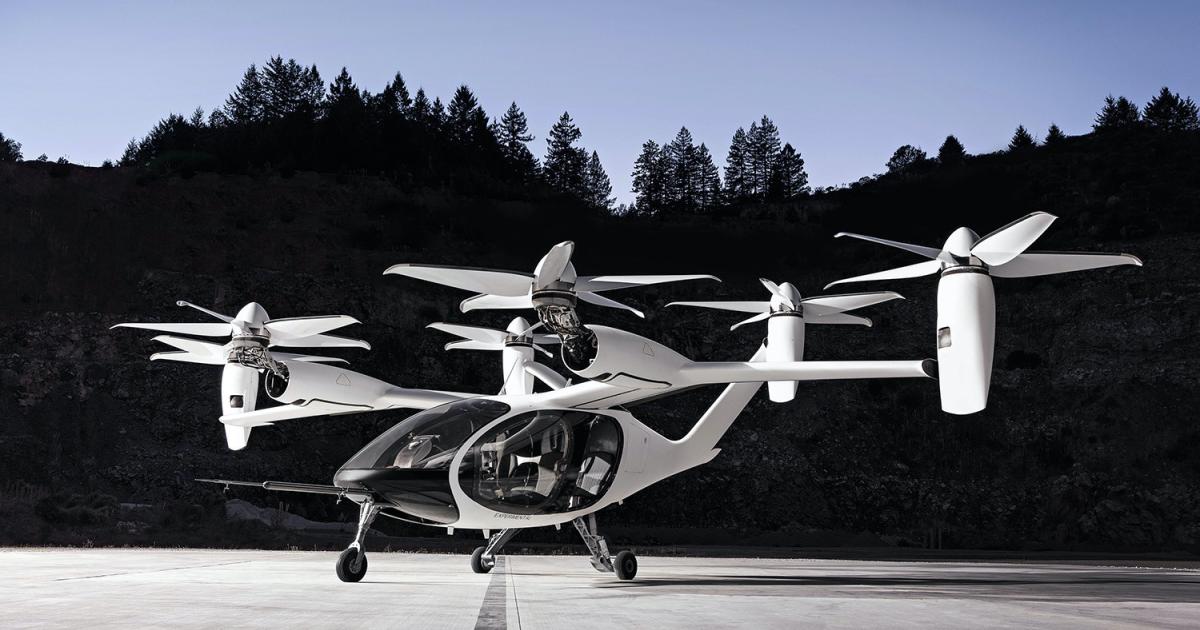 Joby Aviation's eVTOL will be capable of reaching a speed of 200 mph and fly 150 miles on a single charge. (Photo: Joby Aviation)