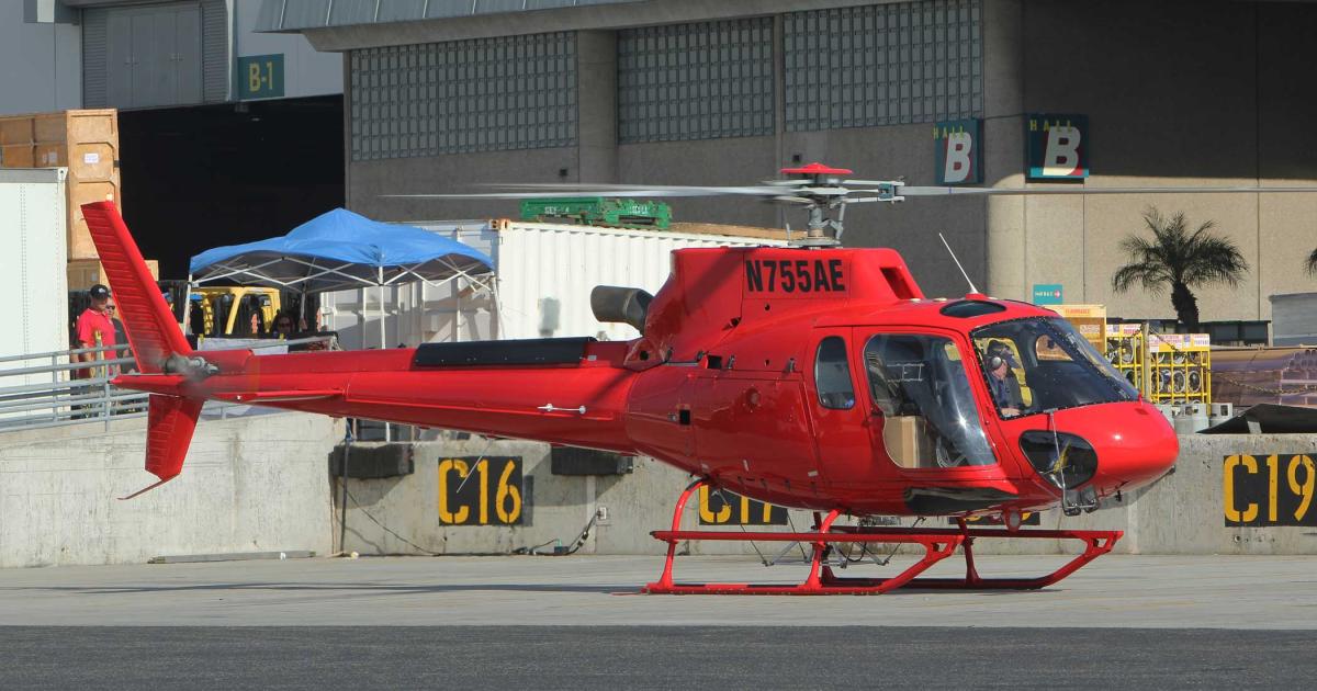 Rotortrade reported that single-engine helicopters like this Rainier Heli International-operated AS350B3 were among the most popular preowned helicopters that traded hands in 2019.