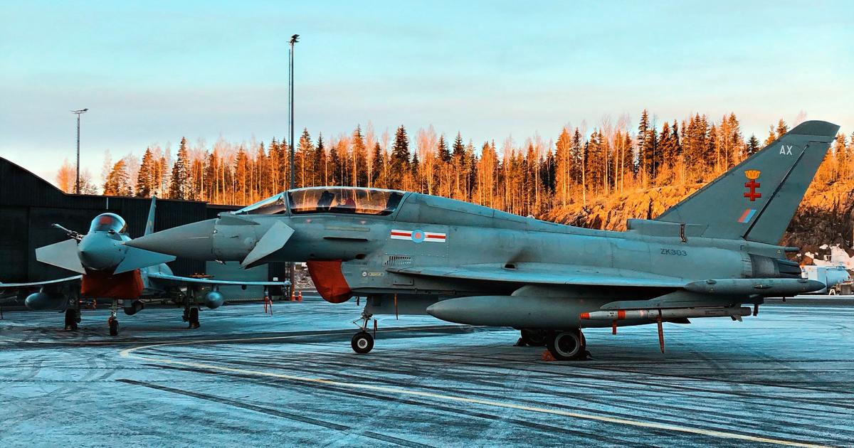 The Typhoons sent to Finland from the RAF’s No. 41 Test and Evaluation Squadron are the most advanced currently in squadron service. (photo: Eurofighter Finland)