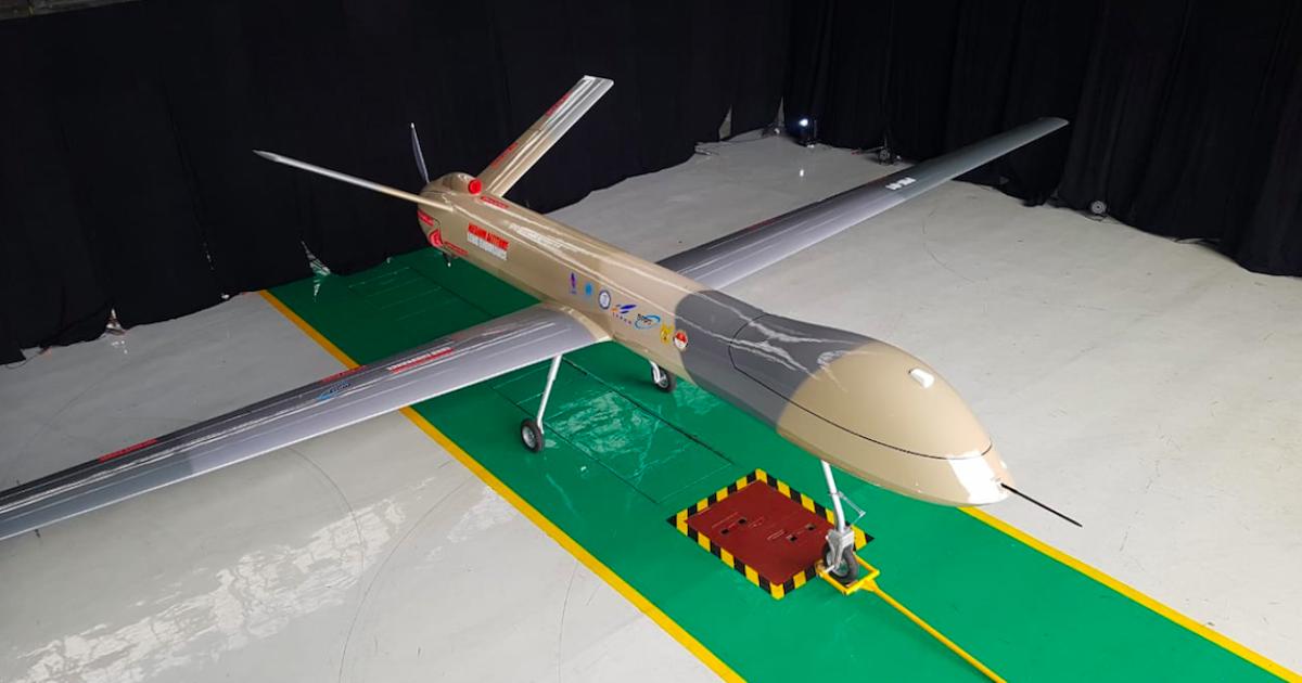 The first prototype of the new PUNA MALE UAV was rolled out at PT DI’s facility at Bandung in West Java. (Photo: PT DI)