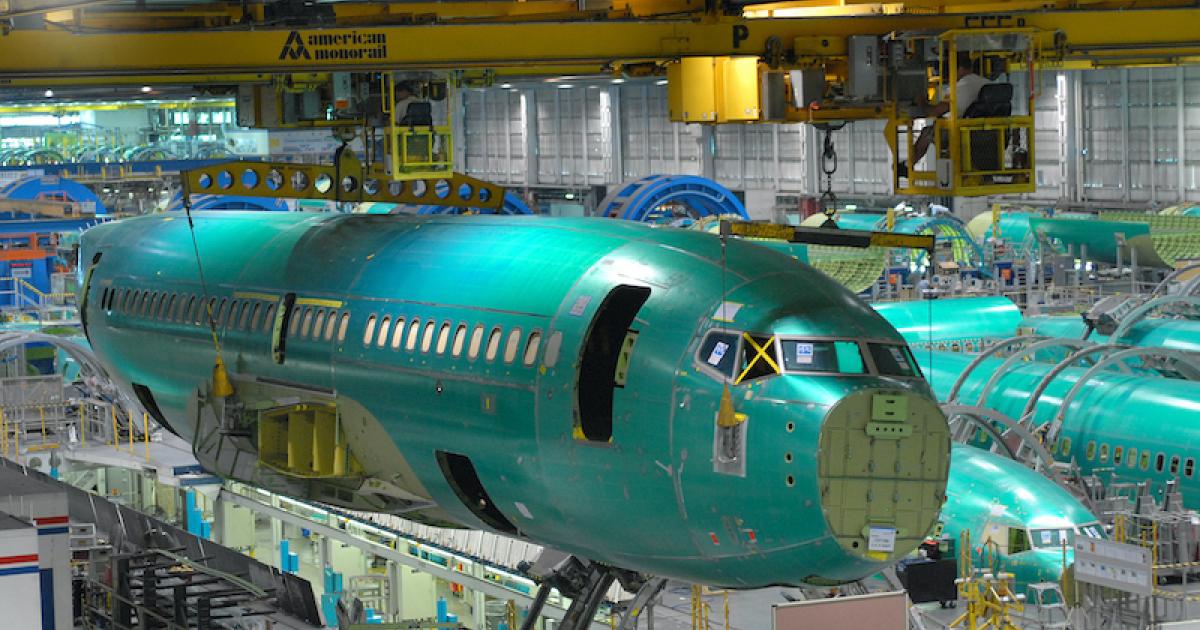 Spirit AeroSystems manufactures the fuselage and other components of the Boeing 737NG/Max in Wichita. (Photo: Spirit AeroSystems)