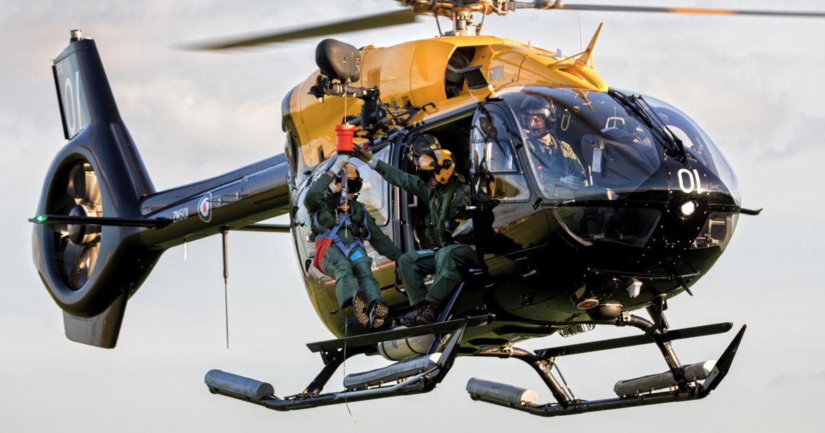 As part of an expansion of the UK Military Flight Training System, Airbus will be providing four more H145 Jupiters to train all UK military pilots and rear crew. (Photo: Crown Copyright)