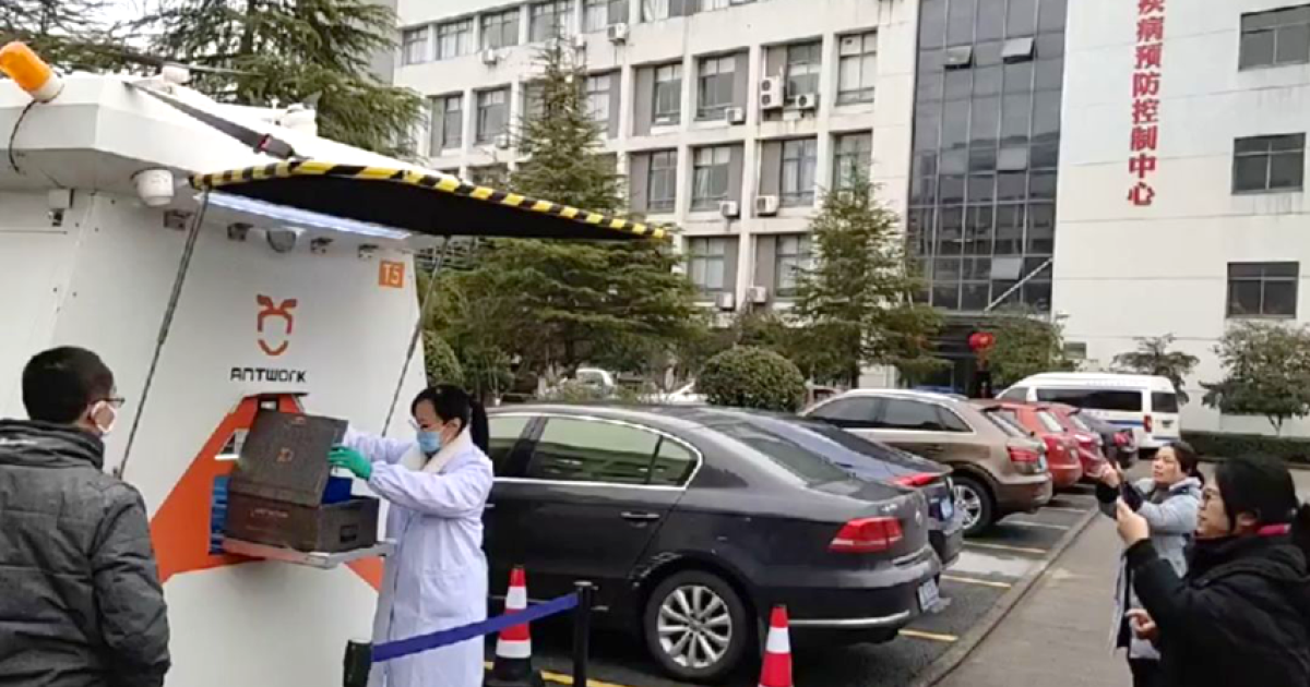 China is deploying drones to carry medical supplies from disease control centers to hospitals. (Photo: Antwork)