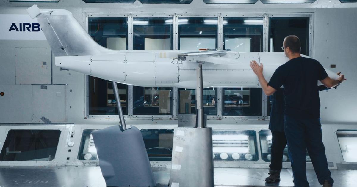 Airbus has been testing a scale model of its E-Fan X hybrid-electric technology demonstrator in Filton, UK. [Photo: Airbus]