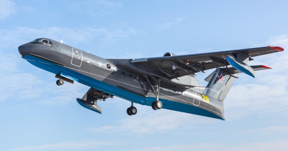 Bort (side number) 20 wore standard Russian navy markings for its February 14 first flight. (Photo: UAC)