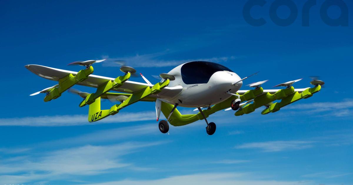 Wisk's Cora eVTOL aircraft has been selected by the New Zealand government to test passenger-carrying air taxi services. [Photo: Wisk]