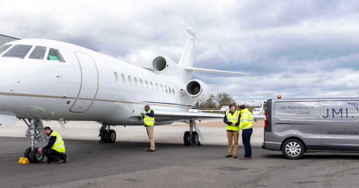 Jet Maintenance International is establishing line maintenance for Dassault Falcon business jets at London Biggin Hill Airport. (Photo: London Biggin Hill Airport)