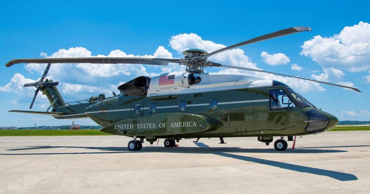 The VH-92A retains the green/white scheme worn by HMX-1's current "Marine One" helicopters. (Photo: Lockheed Martin)