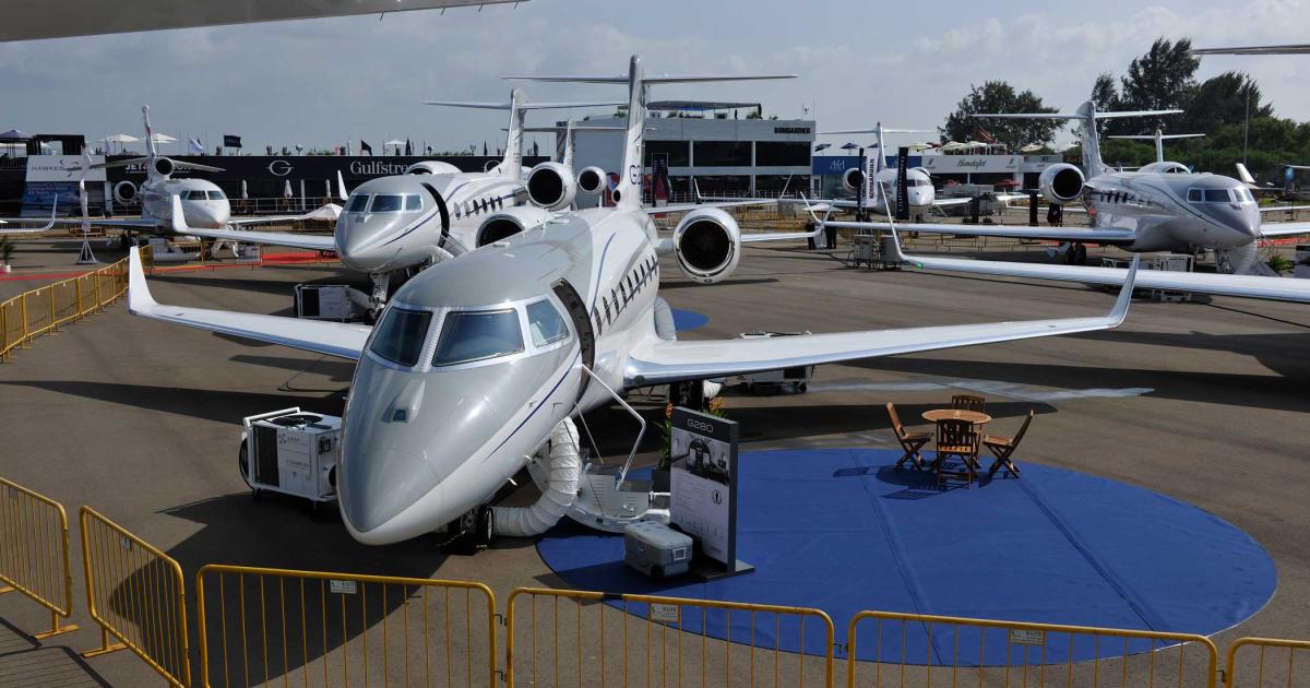Gulfstream is joining Textron Aviation, and Bombardier Aviation, among others, in deciding to withdraw from the 2020 Singapore Airshow over concerns surrounding the Wuhan Coronoavirus outbreak. (Photo: Mark Wagner)