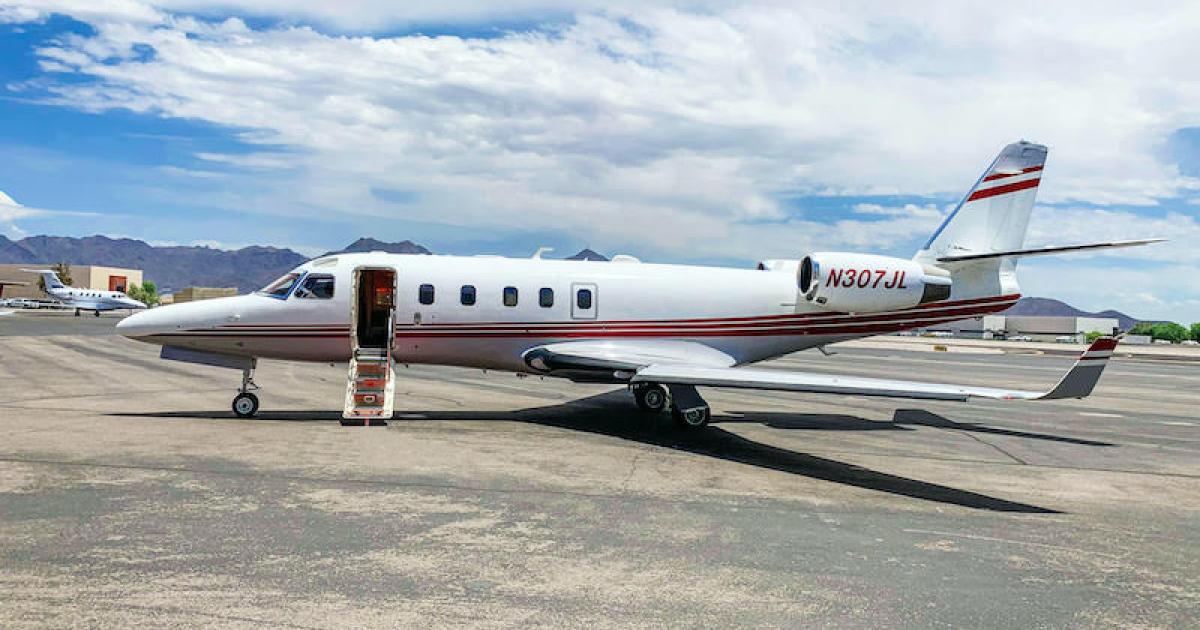 Southern Sky Aviation added this 2000 IAI Astra SPX to its charter certificate for a new base at Scottsdale Airport in Arizona. (Photo: Southern Sky Aviation)