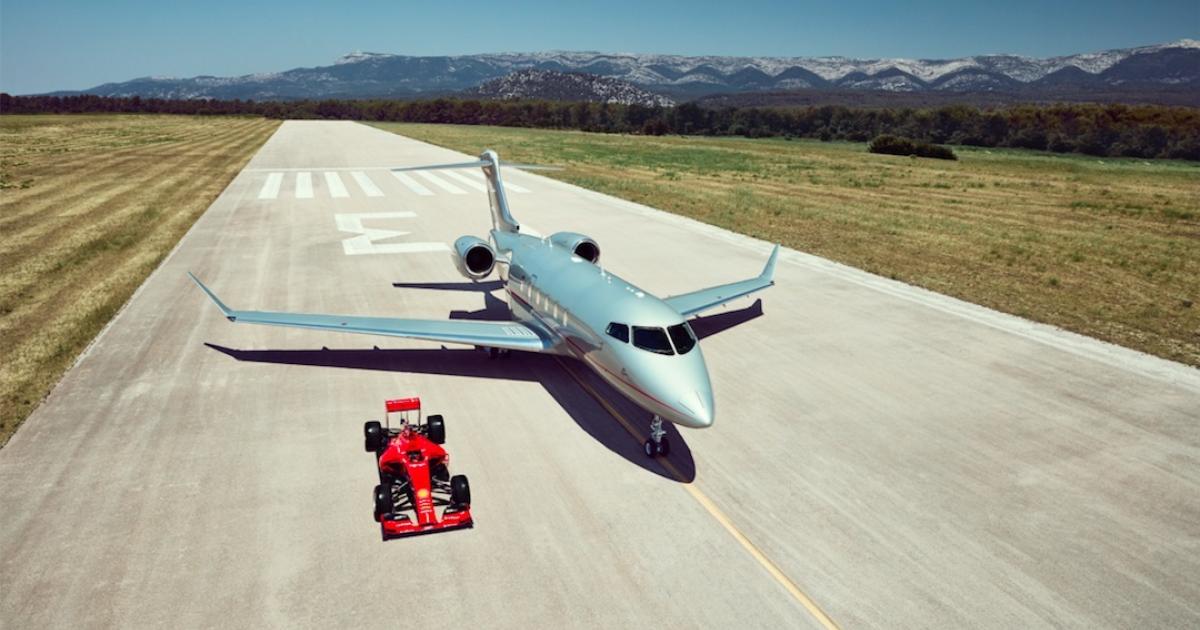 This is the second year that VistaJet has served as serve as an official supplier of private jet travel to the Scuderia Ferrari race team. (Photo: VistaJet)