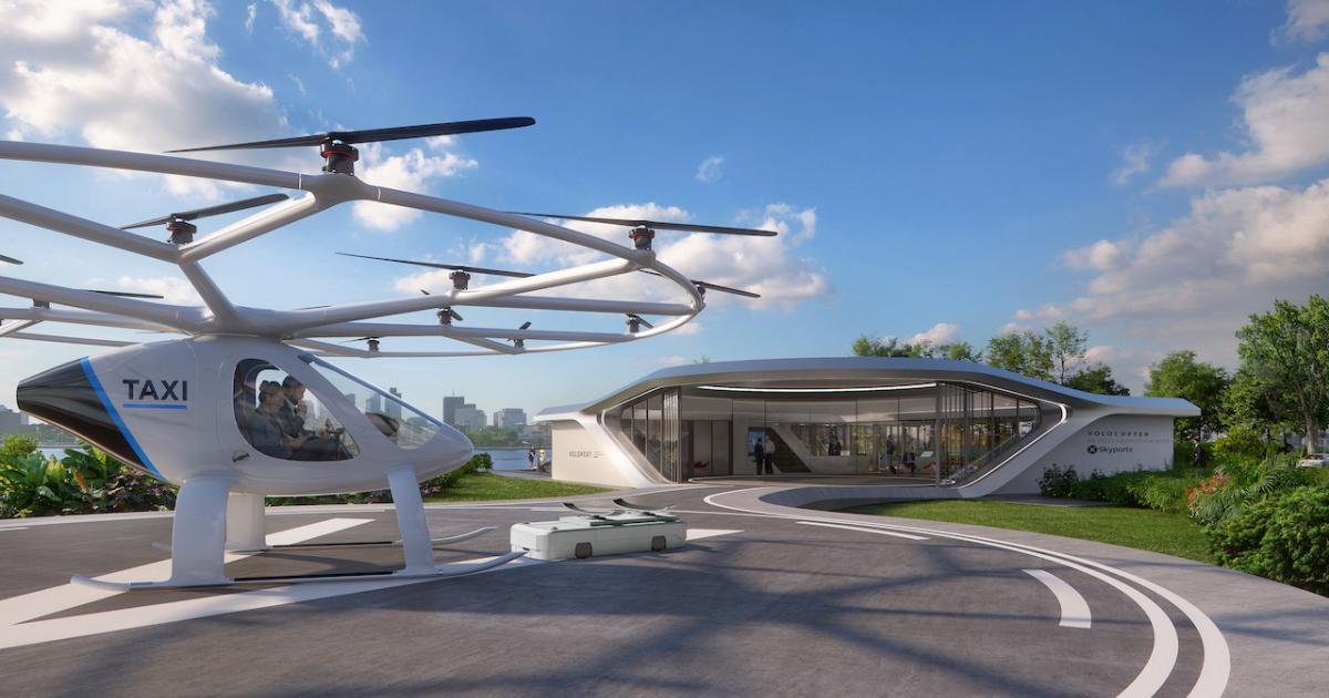 Volocopter's Series C funding round has raised an additional $113 million for its VoloCity eVTOL development. [Photo: Volocopter]